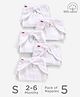 Babyhug Muslin Cloth Nappy Set of 5 Small - White