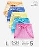 Babyhug Muslin Cloth Nappy Set of 5 Large  - Multicolor