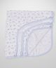 Zero Teddy Bear Print Baby Wrapper - White Blue