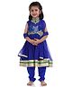 Babyhug Sleeveless Kurti Churidar With Dupatta - Blue
