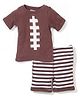 Mud Pie T-Shirt & Pant Set - Brown