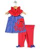 Mud Pie Octopus Printed Tunic & Leggings Set - Blue & Red