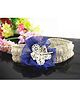 Akinos Kids  Chiffon Flower Headband - Blue
