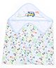 Doreme Hooded Wrapper With Vehicle Print - Blue White