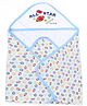 Doreme Hooded Wrapper Ball Print - White Blue