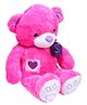 Dimpy Stuff Teddy Bear With Silk Bow Dark Pink - 60 cm 