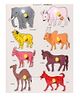  Little Genius Wooden Domestic Animals Puzzles - Multicolor