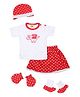 Beebop 5 Piece Baby Apparel Gift Set - Red & White