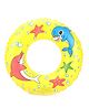 Champ Inflatable Swimming Ring Dolphin Print Yellow - Medium