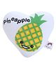 Heart Shape Sponge Pineapple Print - Multicolor