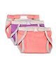 Mi Dulce An'ya Organic Cotton Nappies With Velcro Closure Set of 3 - Peach Purple Cream