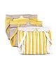 Mi Dulce An'ya Organic Cotton Nappies With Velcro Closure Set of 3 - Yellow Grey