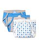Mi Dulce An'ya Organic Cotton Nappies With Velcro Closure Set of 3 - Blue Grey