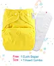 Babyhug Free Size Reusable Cloth Nappies With Insert - Yellow