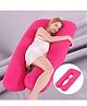 Get It 100% Cotton U Shape maternity Pillow Removable Cover with Zip - Pink