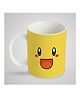 Stybuzz Kids Ceramic Mug Smiley Face Print White & Yellow - 300 ml
