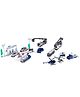 Comdaq Metal Police Car Playset Multicolor - 20 Pieces