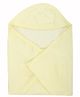 Tinycare Plain Hooded Towel - Light Yellow