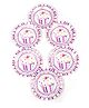 Funcart Sweet Treat Cupcake Pink Theme Disposable Paper Plate - Pack of 6