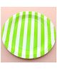 Funcart Green Sailor Striped Round Plates - Pack of 12