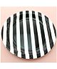 Funcart Black Sailor Striped Round Plates - Pack of 12