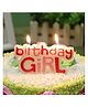 Funcart Glitter Birthday Pick Candle - Pink