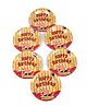Funcart Stripe Birthday Theme Disposable Paper Plate - Pack of 6