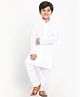 JBN Creation Full Sleeves Self Design Kurta & Pyjama Set - White