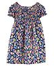 Carter's Floral Poplin Dress - Navy Blue