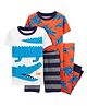 Carter's Cotton Night Wear Set Of 2- Red Blue