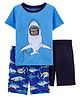 Carter's 3-Piece Shark Loose Fit PJs - Blue