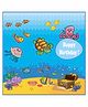 Untumble Underwater Theme Birthday Backdrop Banner Blue - Length 122 cm