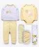 My Milestones Love Bundle Infant Clothing Gift Set A Pack of 6 - Yellow