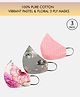 Tossido MOMs Free Size Vibrant Floral & Pastel 3 Ply Cotton Elastic Masks - Pack Of 3