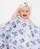 Babyhug Lightweight Single Ply Mink Blanket Teddy Print - Light blue
