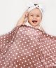 Babyhug Lightweight Single Ply Mink Blanket Polka Dot Print - Light Brown