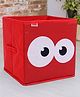 Babyhug Storage Bin Cartoon Eyes Print - Red