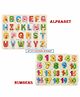 Crackles Wooden Capital Letters & Number Peg Puzzle Set of 2 - 47 Pieces
