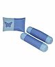 Oscar Home Pillows & Bolster Set Butterfly Patch Pack of 3 - Blue