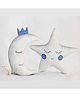 Oscar Home Star & Moon Shaped Cushion Pack of 2 - White