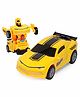Fiddlerz Bump & Go Automatic Deformation 2-in-1 Transforming Car With Light & Music - Yellow