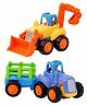 Fiddlerz Mini Construction Vehicle Cars Pack of 2 - Multicolor