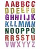 Funcart EVA Foam Alphabet Sticker Multicolor - Pack  of 43