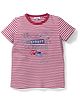 Enfant Stripe Print T-Shirt - Red