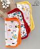 Babyhug 100% Cotton Double Layer Wash Cloth Pack of 3 - Yellow Red Orange