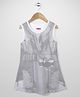 Elle Fashion Camera Print Dress - White & Grey