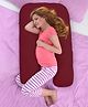 Babyhug Cotton U Shape Maternity Pillow - Maroon