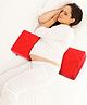 Babyhug Maternity Double Wedge Pillow With Quilted Cover - Red| Soft yet Firm| Breathable Fabric| Removable & Washable Outer Cover| Quilted Cotton Fabric| Sleep & Back Support| Relieves Back Pain| Ideal for Pregnant Women| Facilitates Peaceful Sleep