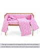 ZOE Cotton Blend 6 Piece Crib Bedding Set Bear Print - Pink