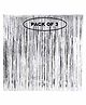 Party Anthem Holographic Shimmer Curtain Silver -  Pack Of 3